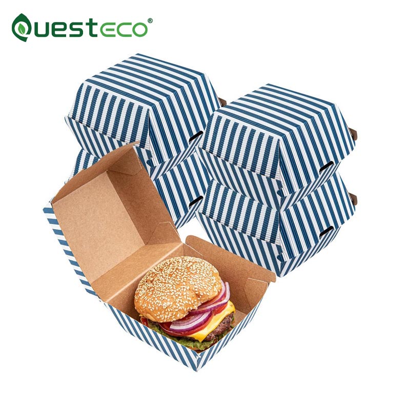 Caja de hamburguesa corrugada