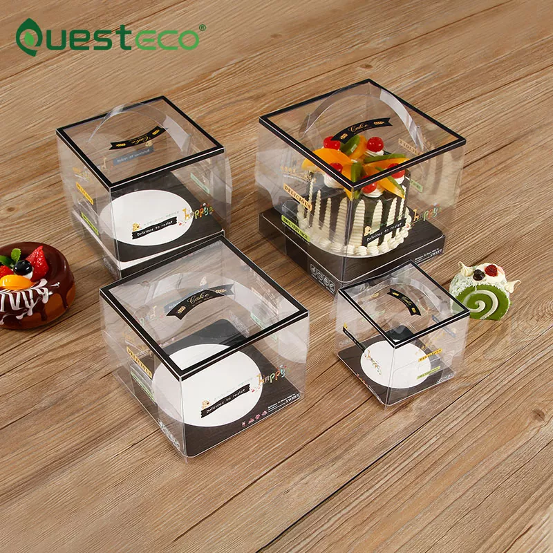 Caja de comida de plástico cubo