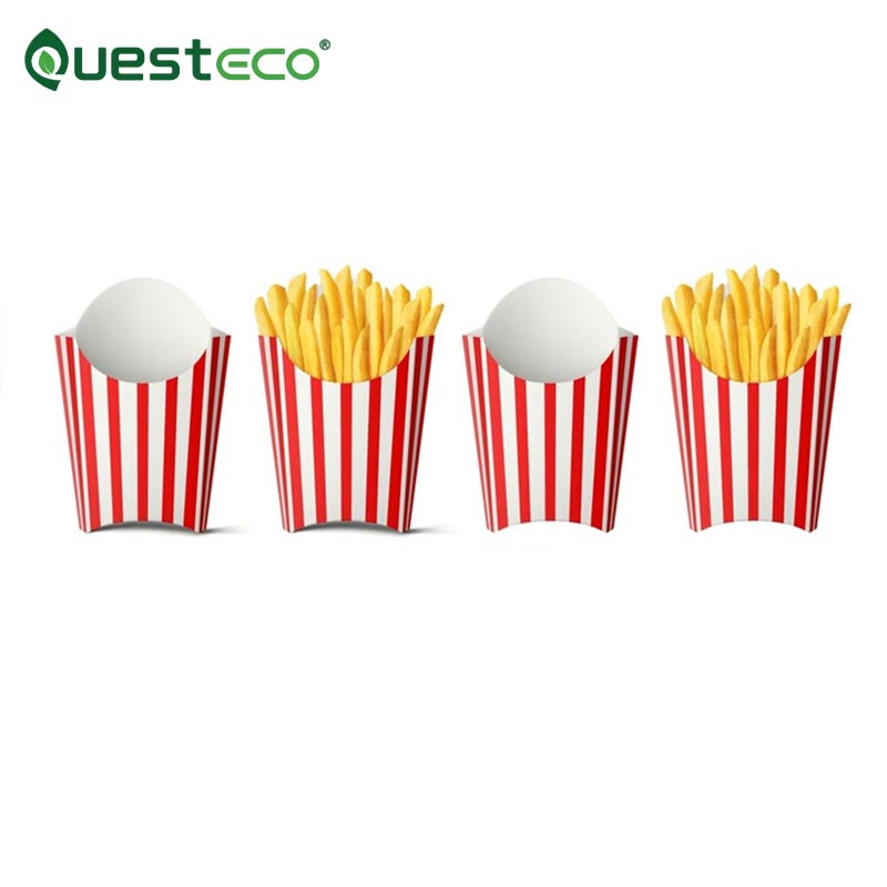Caja para patatas fritas a prueba de grasa