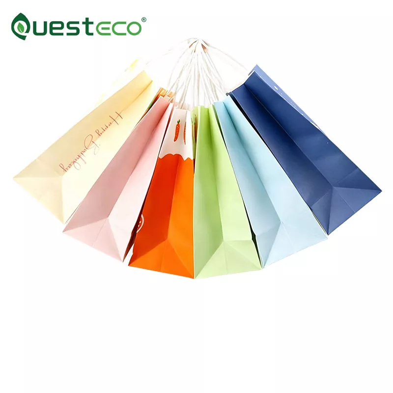 Bolsa De Papel Con Logo Y Asa