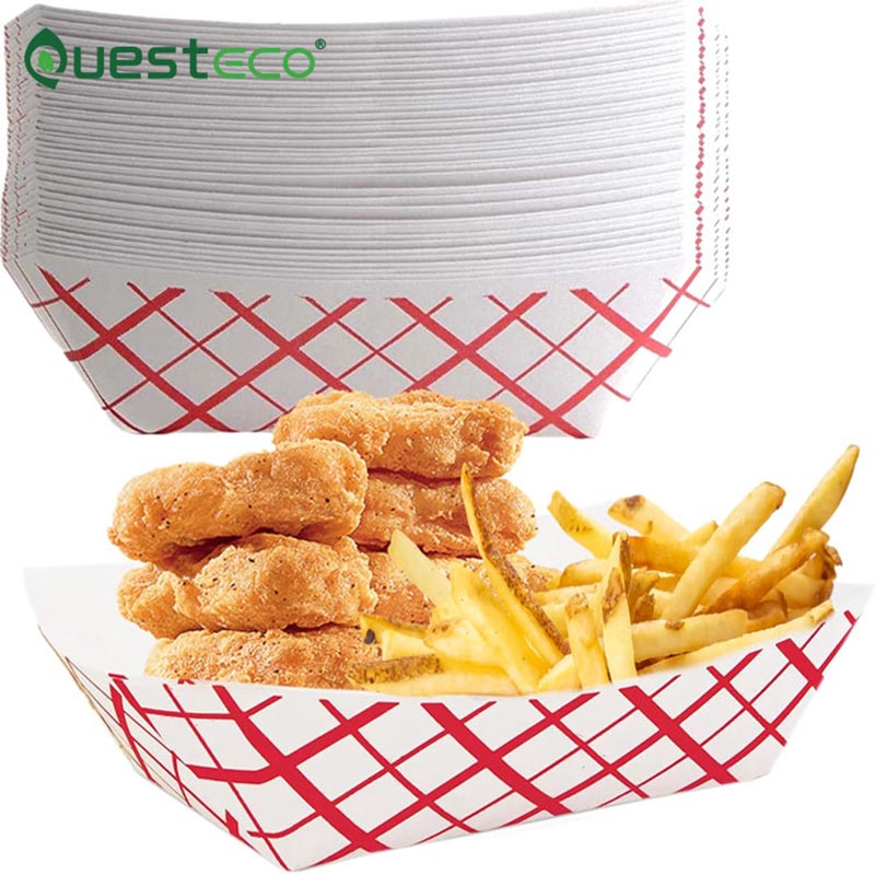 Bandeja de barco de papel para refrigerios