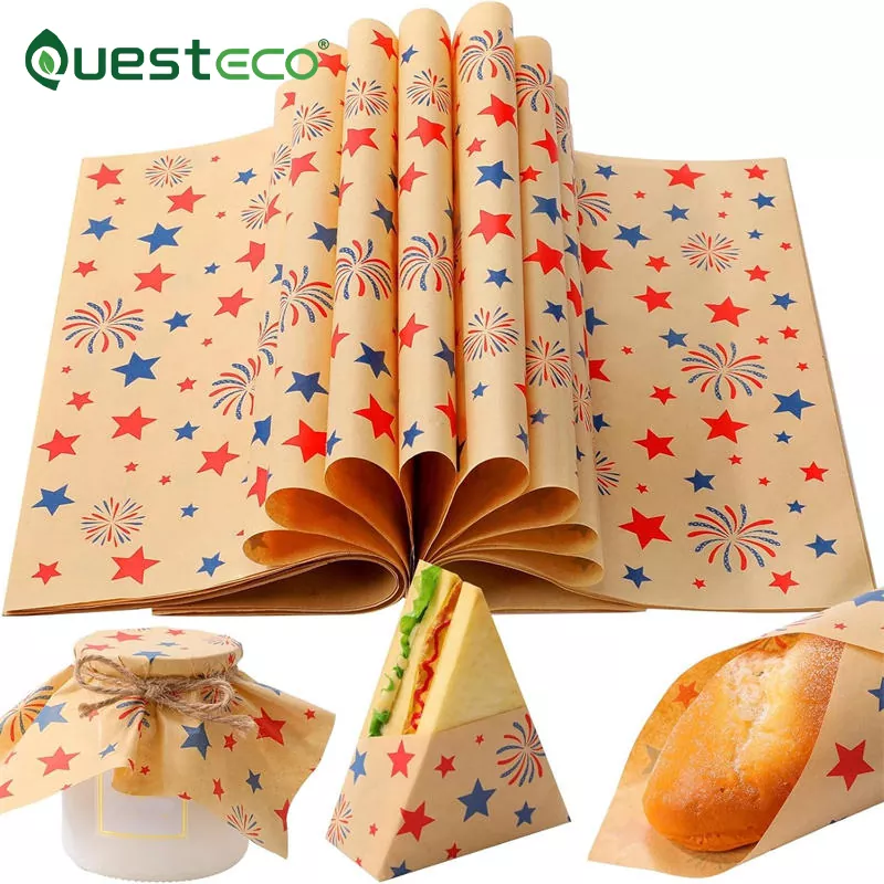 Hojas de papel encerado para alimentos