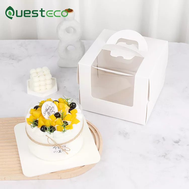 Caja de pastel de mousse de ventana